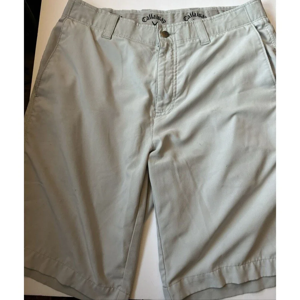 Callaway Men's Lightweight Stretch Tech Golf Short Polyester/Viscose Green 32